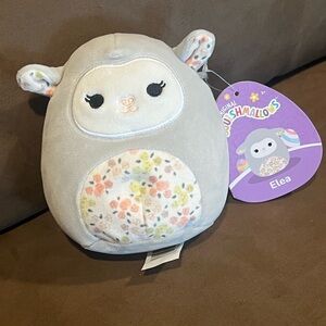 Squishmallows Elea Lamb Sheep Floral Belly Easter Spring Squad 5" Plush, NWT